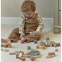 Secchiello 50 mattoncini in legno Safari Little Dutch