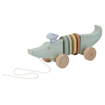 Coccodrillo trainabile snodato in legno Safari Little Dutch