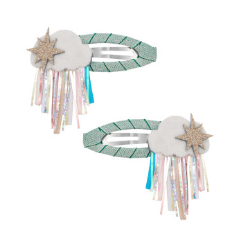 Set 2 mollette rainy cloud hair clips Mimi & Lula