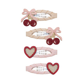 Set 4 mollette fancy cherries hair clips Mimi & Lula