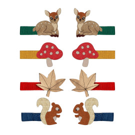 Set 8 mini clips fawn and friends hair clips Mimi & Lula