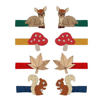 Set 8 mini clips fawn and friends hair clips Mimi & Lula