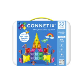 Pack da viaggio 32 tessere magnetiche mini 100% Plastica ABS Atossica Connetix