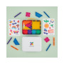 Pack da viaggio 32 tessere magnetiche mini 100% Plastica ABS Atossica Connetix