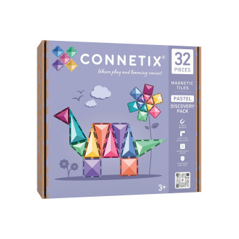 Set 32 tessere magnetiche Pastello100% Plastica ABS Atossica Connetix