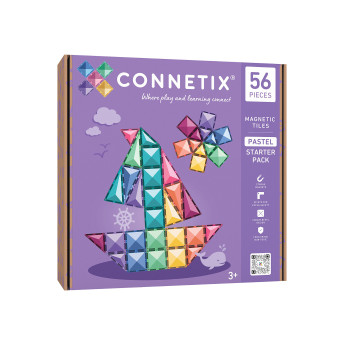 Set 56 tessere magnetiche Pastello100% Plastica ABS Atossica Connetix