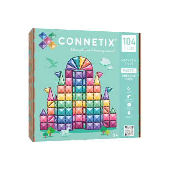 Set 104 tessere magnetiche Pastello 100% Plastica ABS Atossica Connetix