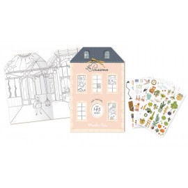 Quaderno casa da colorare + stickers Parisienne