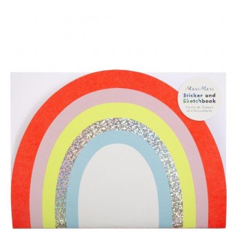 Sketch book arcobaleno con stickers