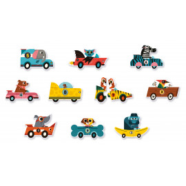 Puzzle duo racing cars djeco