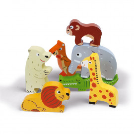Puzzle ad incastro animali dello zoo janod