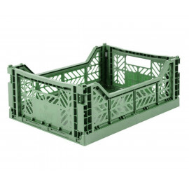 Cesta pieghevole midi almond green aykasa