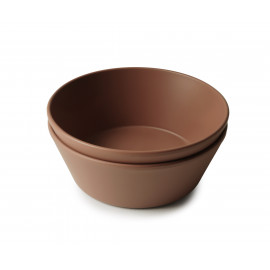 Set 2 ciotole round caramel Mushie
