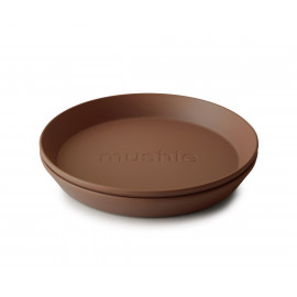 Set 2 piatti round caramel mushie