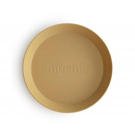 Set 2 piatti round mustard mushie