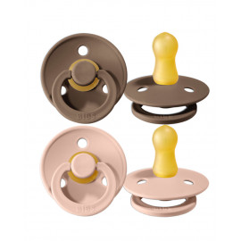 Pack 2 ciucci bibs 0-6 mesi blush/nocciola