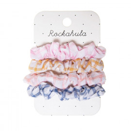 Set 4 scrunchies rockahula picnic check