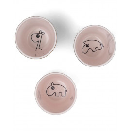 Set 3 mini bicchieri yummy deer friends rosa