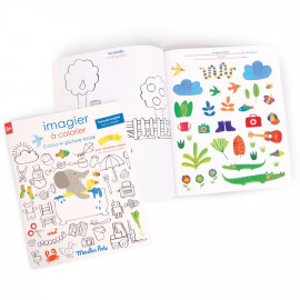 Album da colorare con stickers les popipop moulin roty