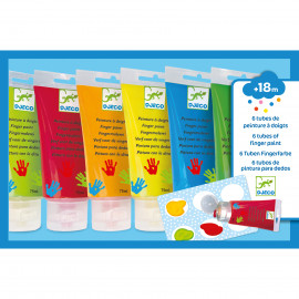 Kit pittura a dita 6 tubetti Djeco