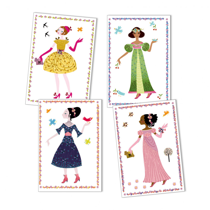 Stickers riposizionabili Bamboline da vestire - Dettagli