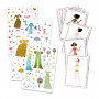 Stickers riposizionabili vesti le bambole di carta Djeco