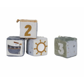 Set di 4 cubi morbidi Sailors Bay Little Dutch