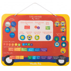 Calendario magnetico autobus Les Popipop Moulin Roty