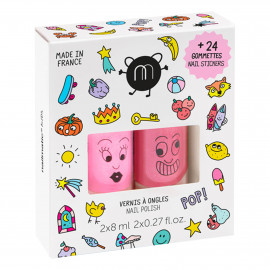 Cofanetto 2 smalti+24 stickers Nailmatic pop