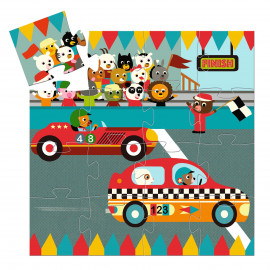 Puzzle the racing car -16 pezzi Djeco