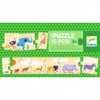 Puzzle piccolo e grande Djeco- 10 pezzi Djeco