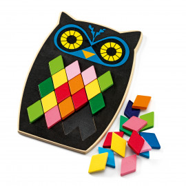 Mosa boo mosaico in legno gufo  Djeco