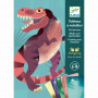 Kit creativo carte metallizzate dinosauri Djeco