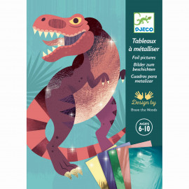 Kit creativo carte metallizzate dinosauri Djeco