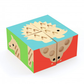 Cubi puzzle in legno touch basic Djeco