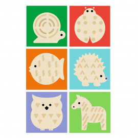 Cubi puzzle in legno touch basic Djeco