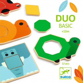 Animaletti incastri in legno Duo Basic Djeco