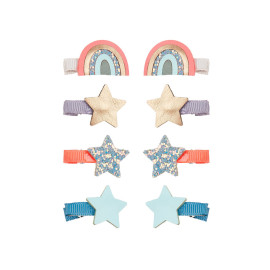Set 8 mollette over the rainbow mini clips Mimi & Lula