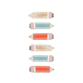 Set 6 mollette pencil mini clips Mimi & Lula