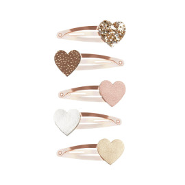 Set 4 mollette heart mini clips Mimi & Lula