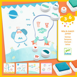 Kit creativo timbrini mostri Djeco