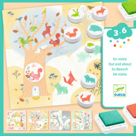 Kit creativo timbrini animali Djeco