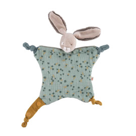 Doudou coniglio salvia trois petits lapins Moulin Roty