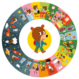 Puzzle gigante "la giornata" Djeco