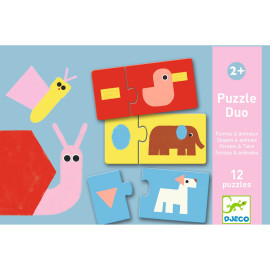 Puzzle duo animali e forme Djeco