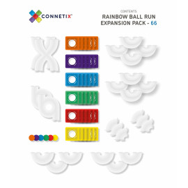Set  66 Pezzi Ball Run espansione Rainbow 100% Plastica ABS Atossica Connetix
