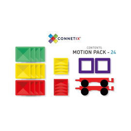 Set 24 tessere magnetiche Motion Pack Rainbow 100% Plastica ABS Atossica Connetix