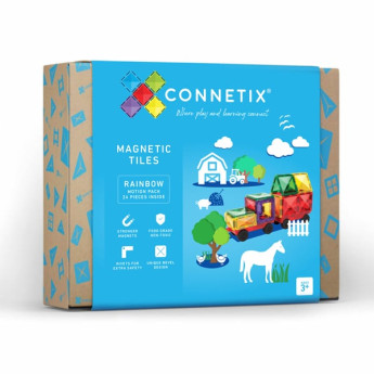 Set 24 tessere magnetiche Motion Pack Rainbow 100% Plastica ABS Atossica Connetix