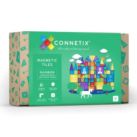 Set 100  tessere magnetiche Rainbow 100% Plastica ABS Atossica Connetix