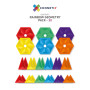 Set 30 tessere magnetiche Geometry Rainbow 100% Plastica ABS Atossica Connetix
